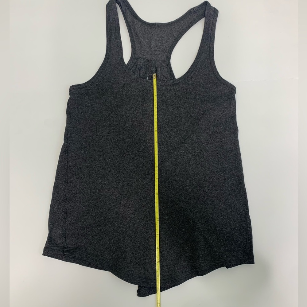 Lululemon Athletic Dark Gray Lightweight Keyhole Racerback Tank Top Size 4 - Picture 4 of 6